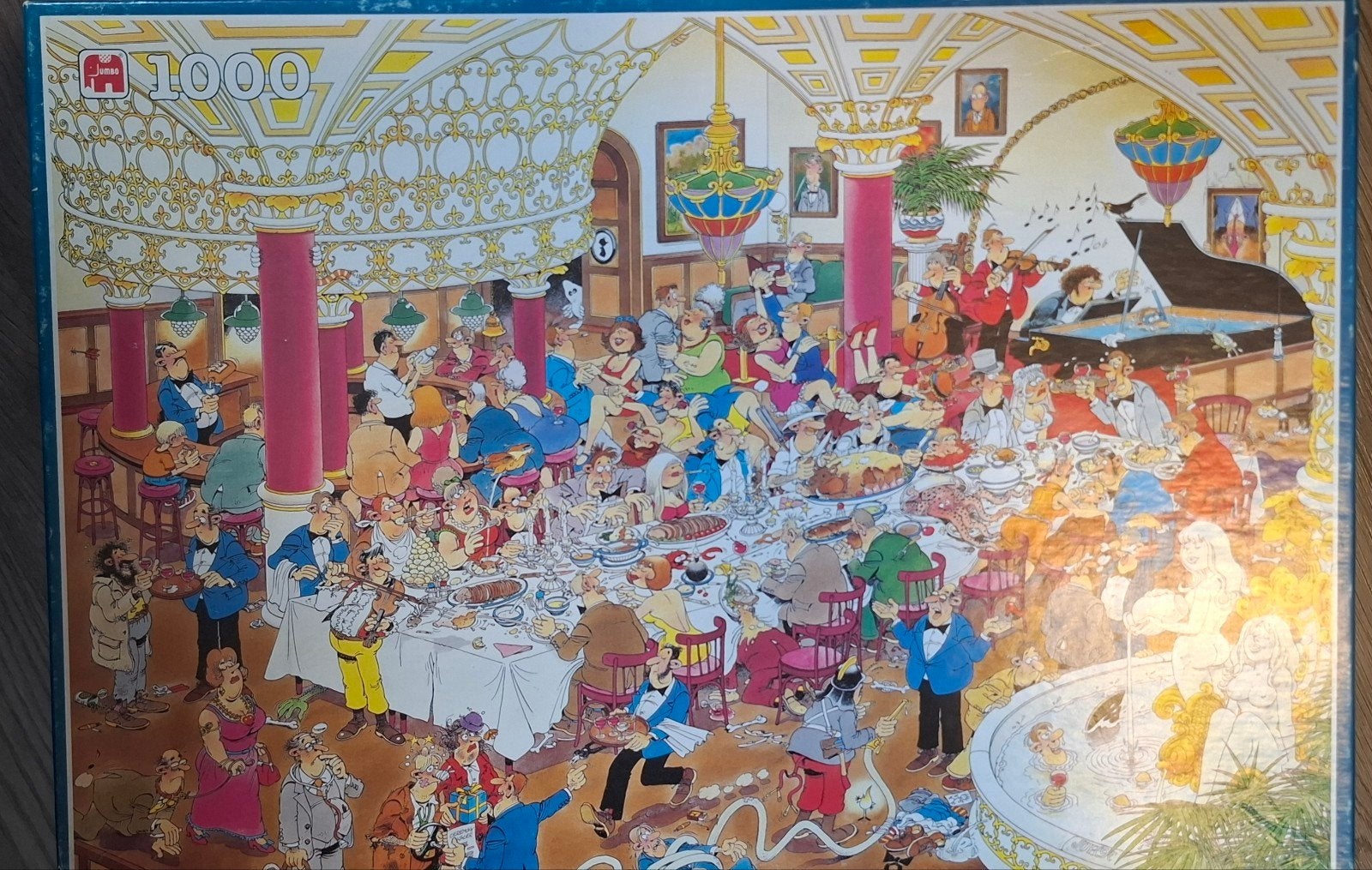 Jan van Haasteren De Bruiloft 1000 stukjes legpuzzel, Ophalen of Verzenden, 500 t/m 1500 stukjes, Zo goed als nieuw, Legpuzzel