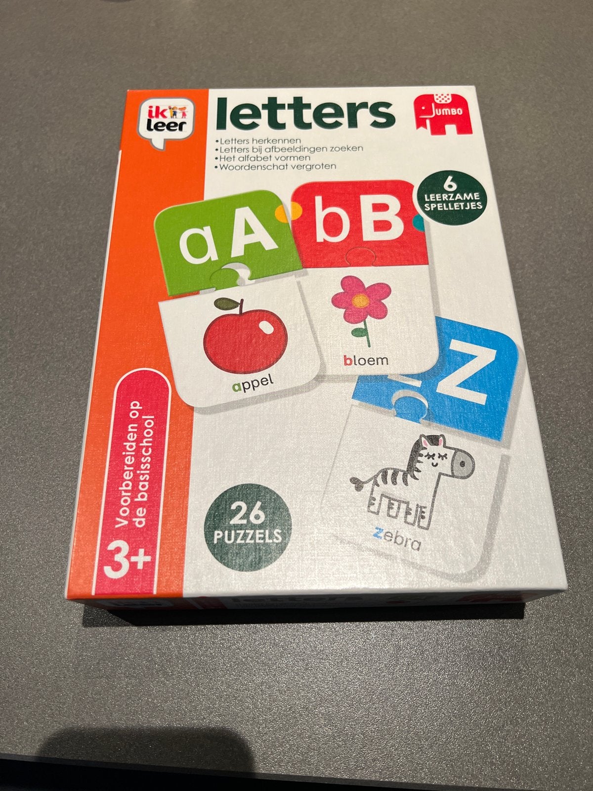 Ik leer letters Jumbo - Educatief puzzelspel, Ophalen of Verzenden, Zo goed als nieuw, Puzzelen