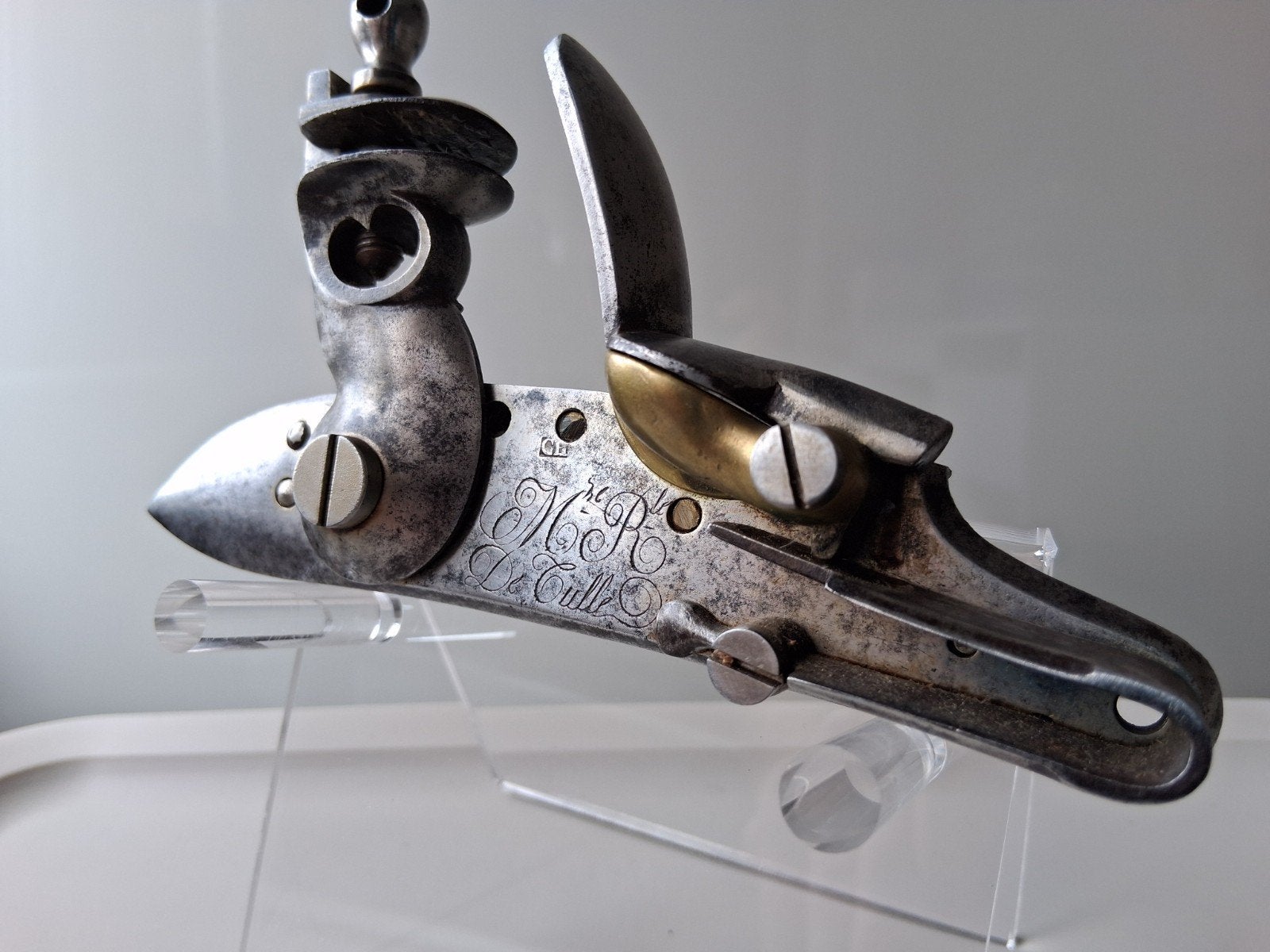 Frans vuursteenslotplaat voor infanteriegeweer., Ophalen of Verzenden, Landmacht, Overige gebieden