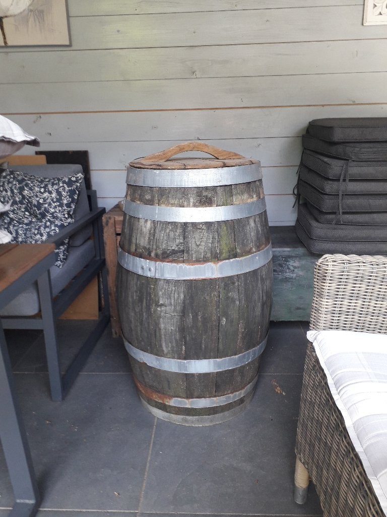 regenton hout ( lek ), Tuin en Terras, Regentonnen, 75 tot 150 liter, Ophalen, Gebruikt, Hout