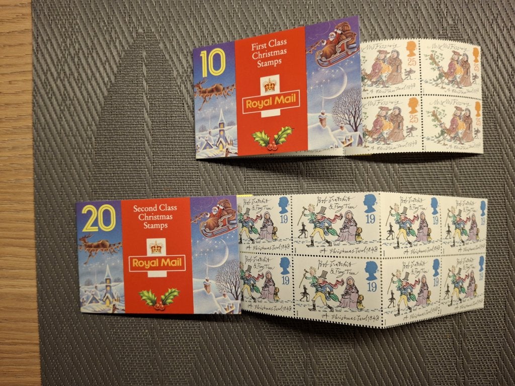 postzegelboekje engeland kerst 1993 HB 0-138 en HB 0-139, Verzenden, Postfris