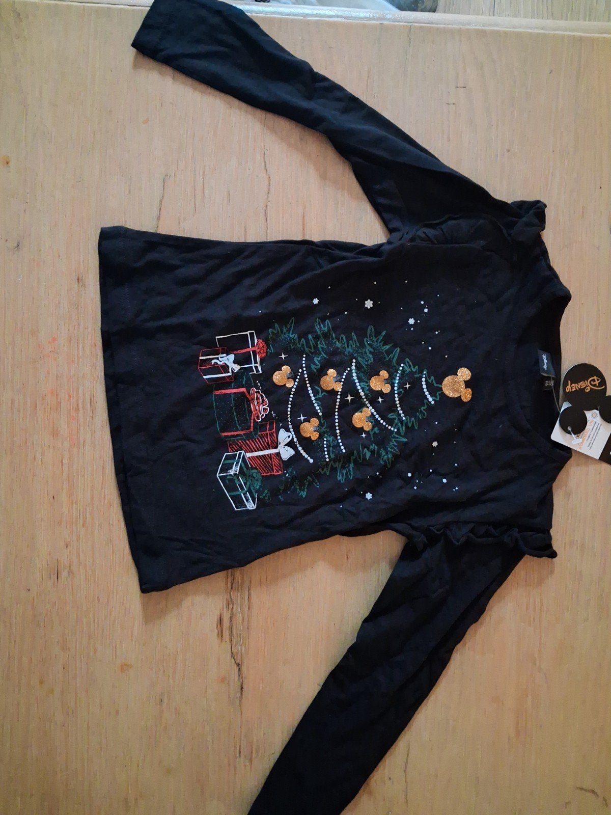 Disney Kerstshirt met Mickey Mouse kerstboom - Nieuw, Disney, Jongen of Meisje, Nieuw, Ophalen of Verzenden