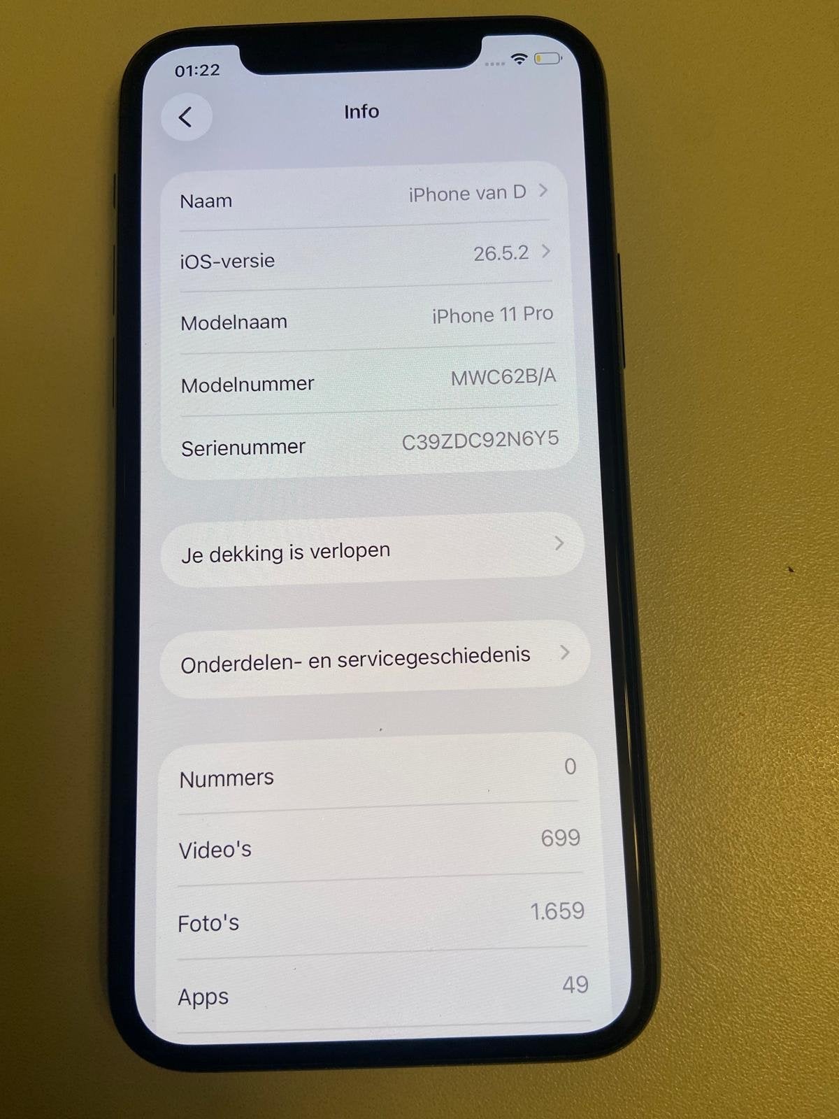 iPhone 11 Pro - Goede staat, 75% batterijconditie, Telecommunicatie, Mobiele telefoons | Apple iPhone, Gebruikt, 75 %, Ophalen of Verzenden