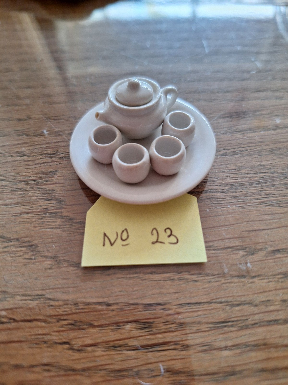 Miniatuur theeserviesje wit porselein, Ophalen of Verzenden