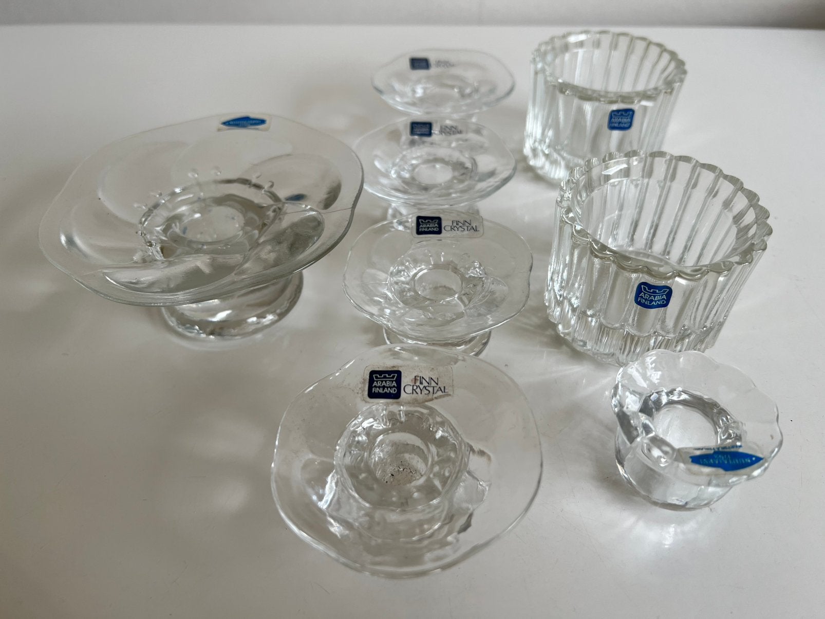Set 8 Arabia Nuutajarvi PISA LUMME Kaars Waxinelichthouder, Ophalen of Verzenden, Zo goed als nieuw, Overige materialen