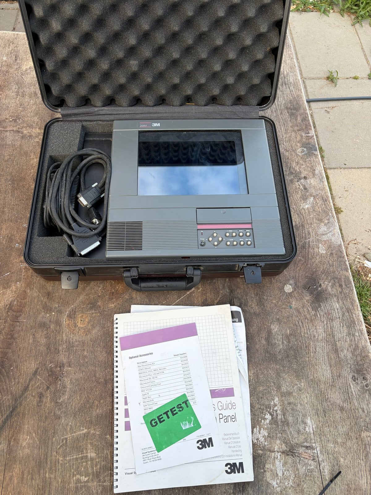 3M 2080 Projectiepaneel met Victor Classic afstandsbediening, Audio, Tv en Foto, Beamers, Ophalen of Verzenden, Gebruikt, LCD
