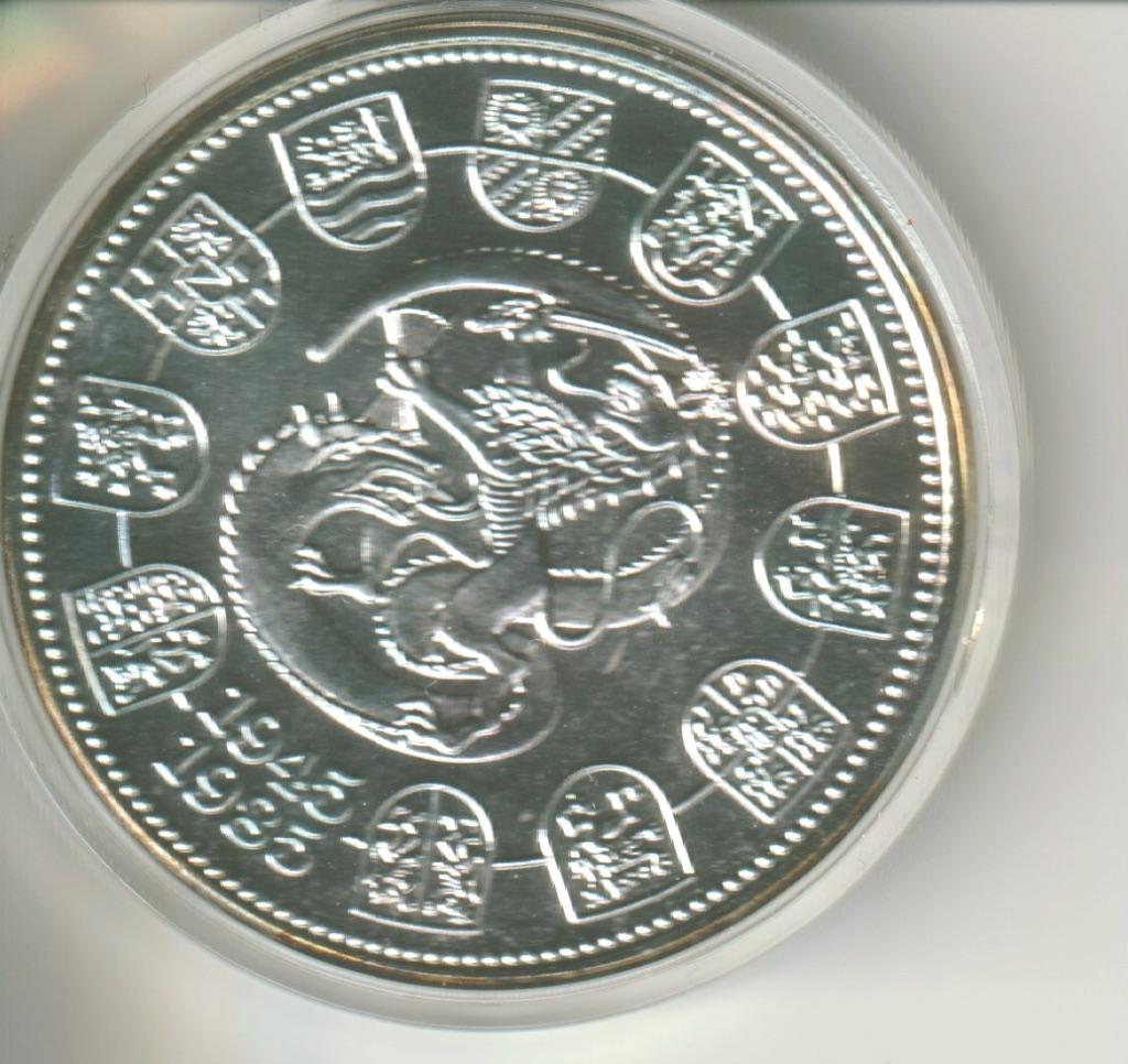 zilveren penning 40 jaar bevrijding 1945/1985, Postzegels en Munten, Penningen en Medailles, Verzenden, Zilver