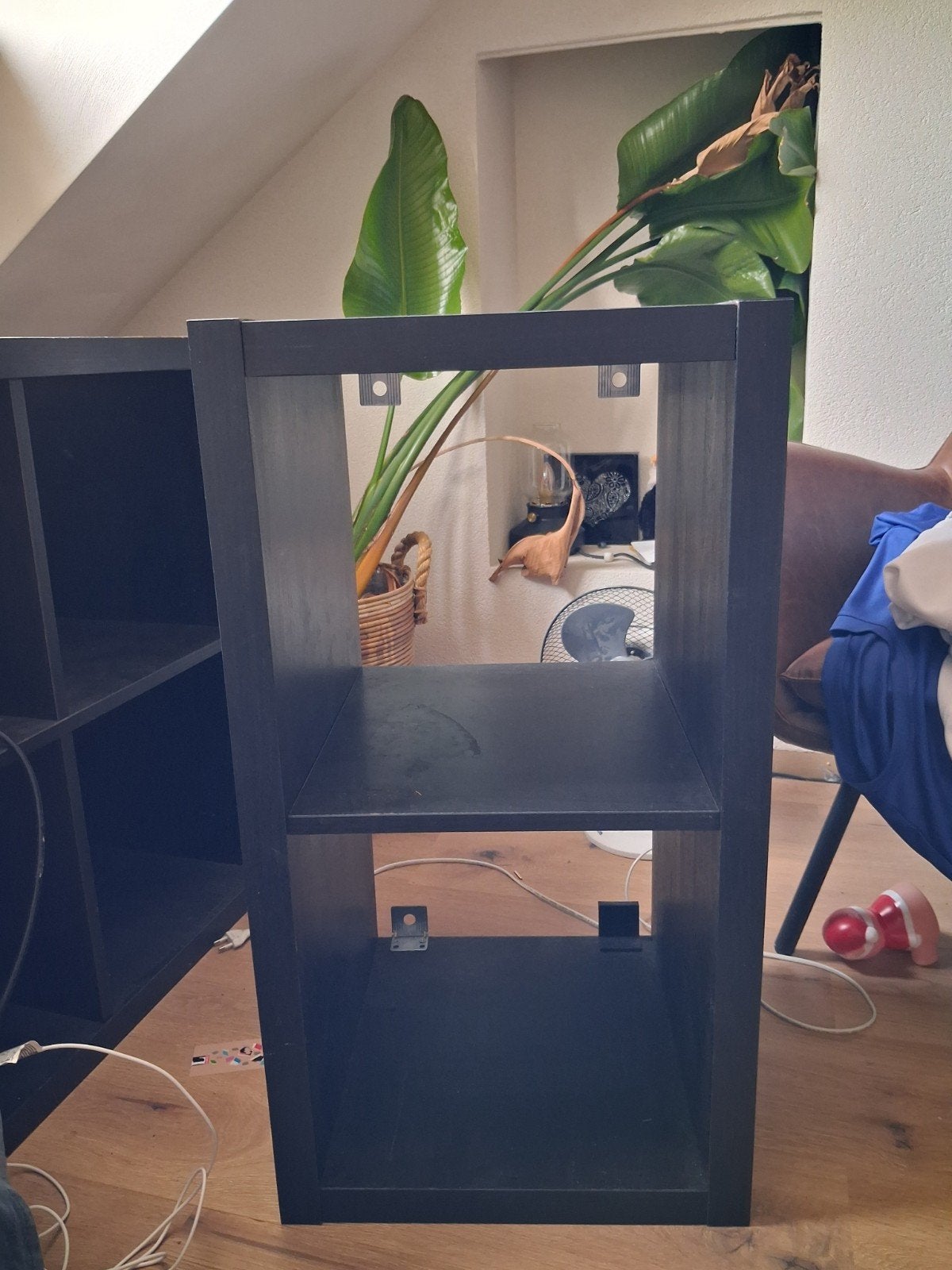 Zwarte Kallax/Expedit-achtige vakkenkast - Diverse maten, Huis en Inrichting, Ophalen of Verzenden, Gebruikt