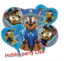 Paw patrol chase 5 delige set ballonnen nr P06B, Ophalen of Verzenden, Nieuw, Versiering, Verjaardag