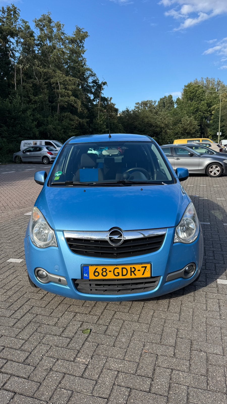 Opel Agila 1.2 16V 2008 Blauw, Voorwielaandrijving, 40 €/maand, 4 cilinders, 965 kg