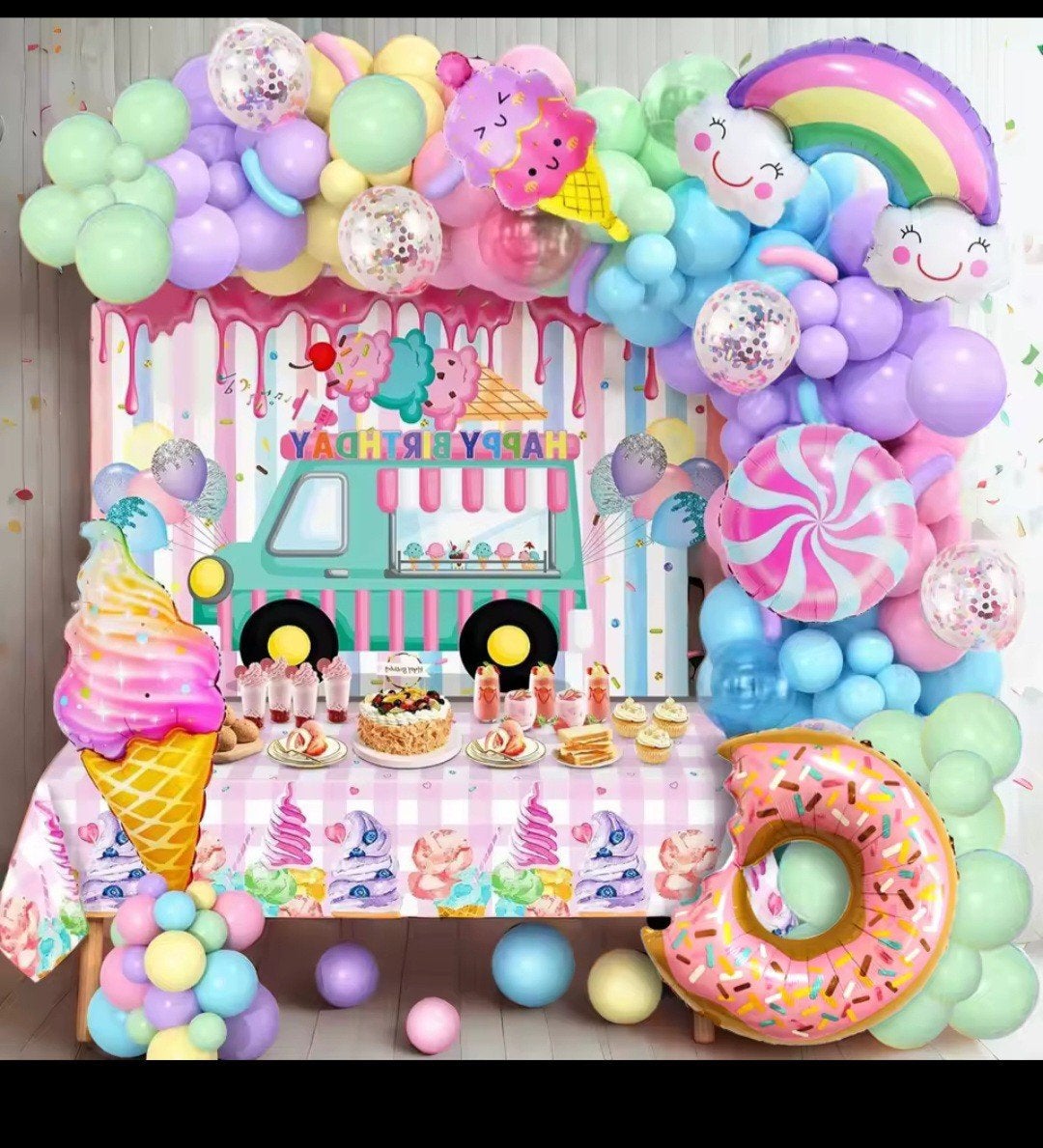 Feestdecoratie set: ballonnen, achtergrond en meer, Hobby en Vrije tijd, Ophalen, Nieuw, Versiering, Verjaardag