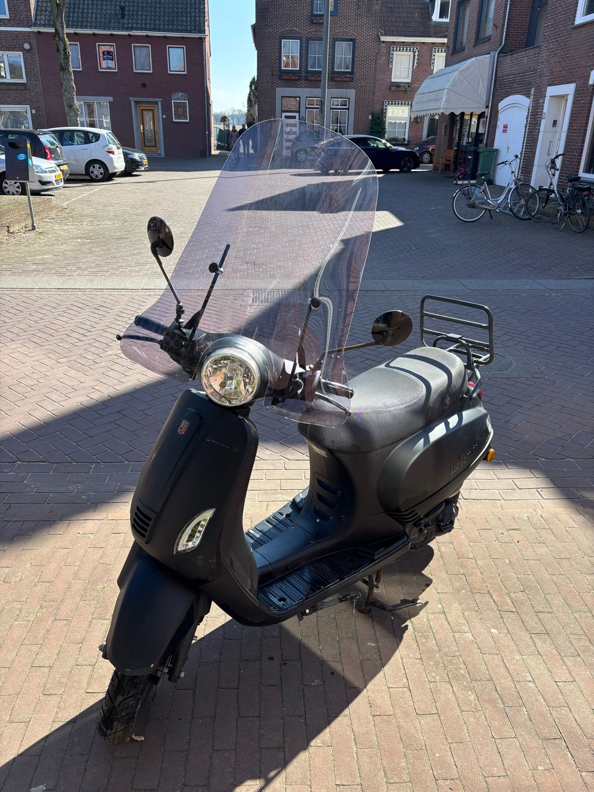 La Souris Scooter - Mat Zwart met rookglas Windscherm, Ophalen, Gebruikt, Benzine, Overige merken