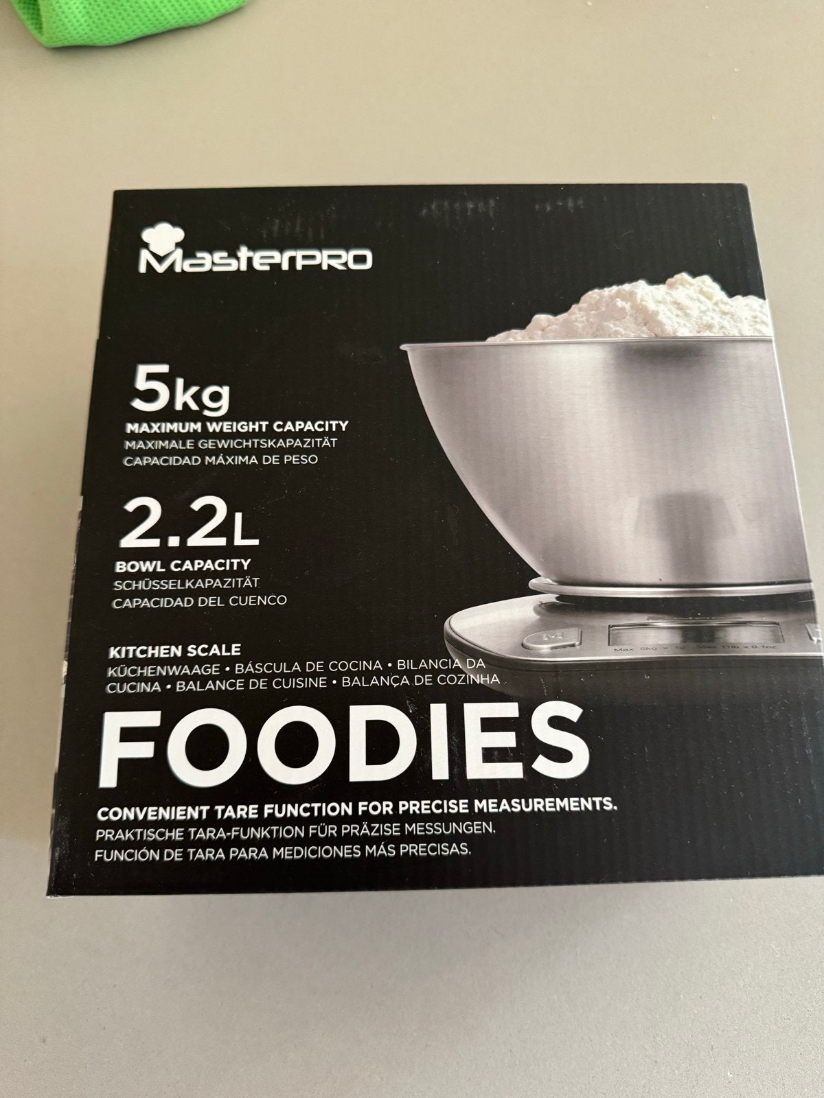 MasterPRO Foodies Digitale Keukenweegschaal 5kg/2.2L, Witgoed en Apparatuur, Ophalen, Minder dan 10 kg, Keukenweegschaal, Nieuw