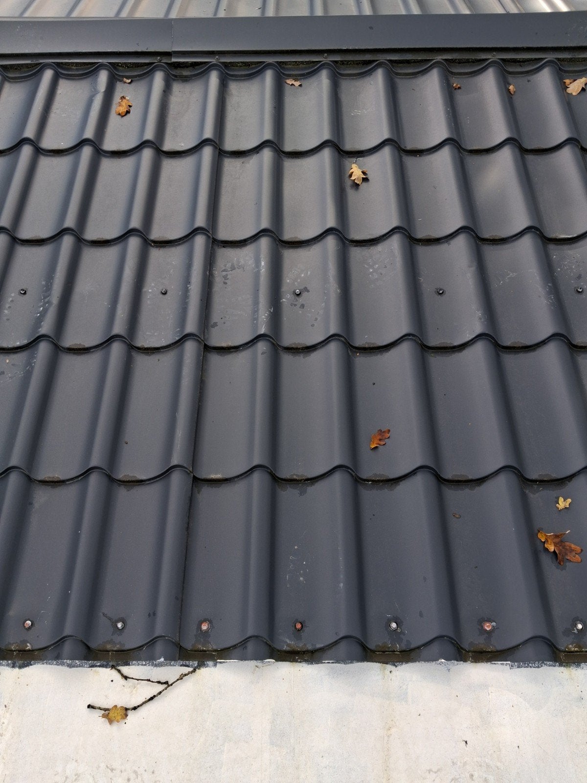 dakpanplaten, Doe-het-zelf en Verbouw, Gebruikt, Zwart, 15 m² of meer, Metaal