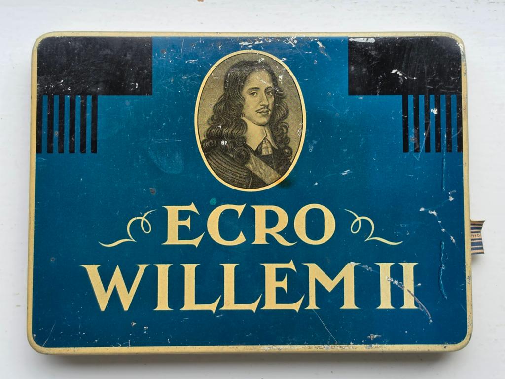 Willem II Ecro Valkenswaard sigaren blik, Verzamelen, Blikken, Ophalen of Verzenden, Gebruikt, Overige