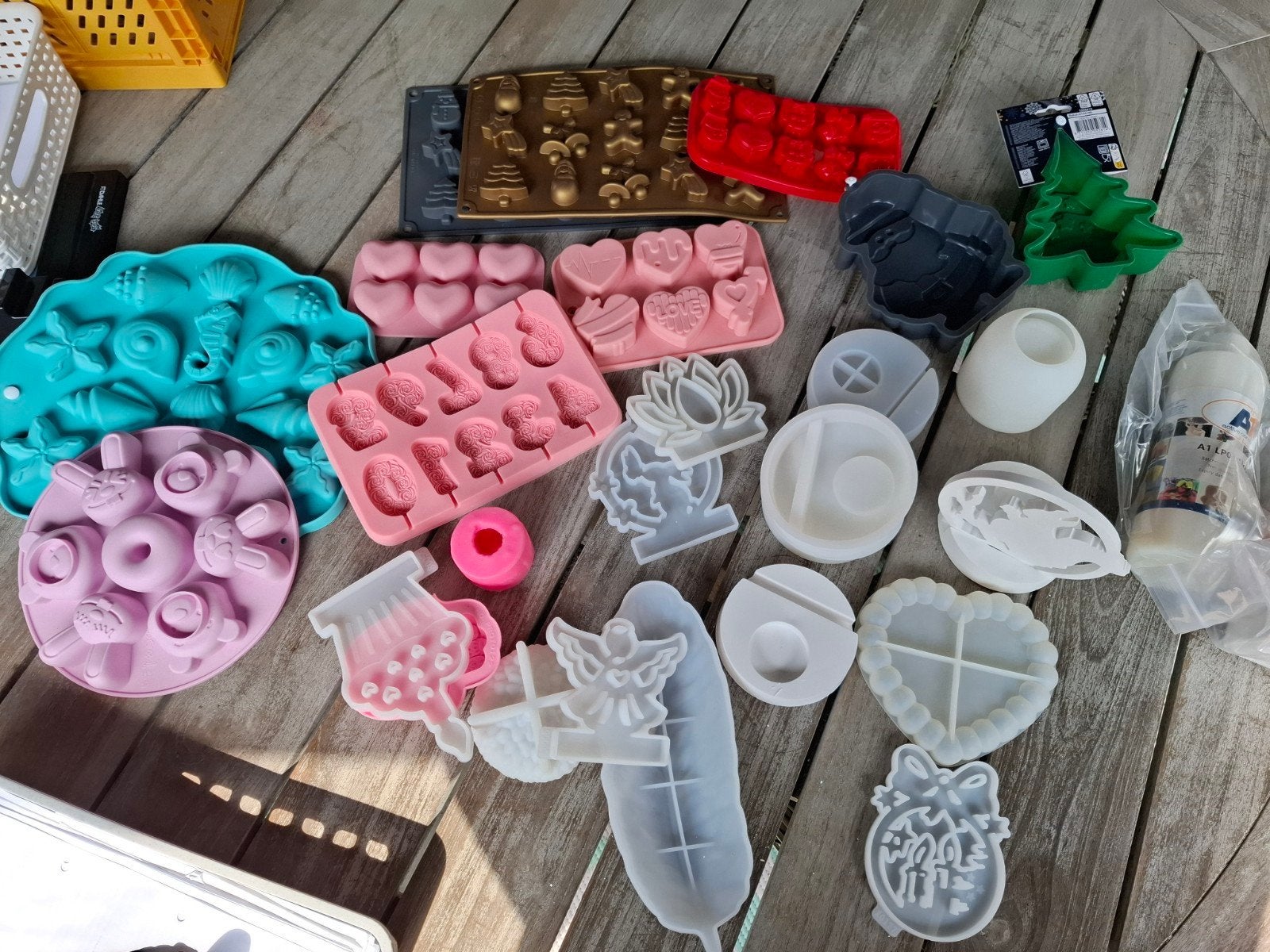 Siliconen mallen en gips voor knutselen, Ophalen, Gebruikt, Kunststof, Herbruikbaar