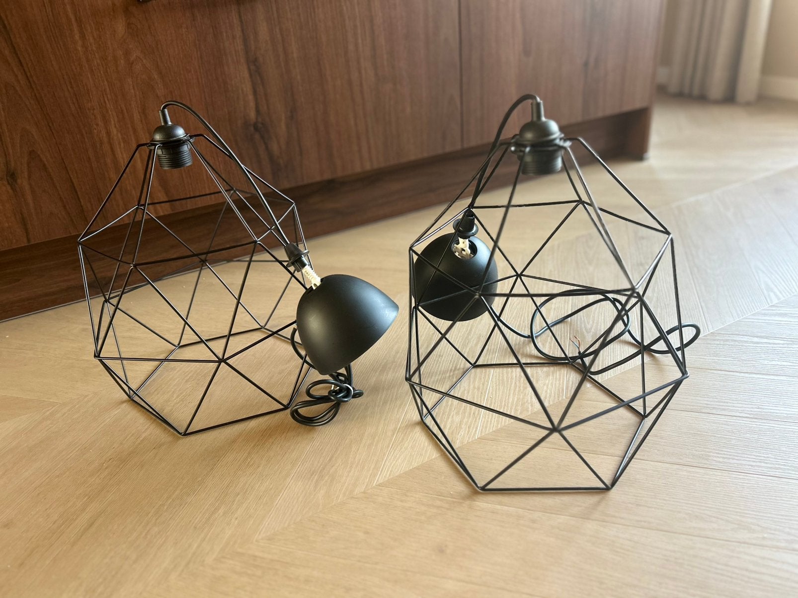 IKEA Brunsta lampenkappen (zonder bulblampen), Ophalen, Zwart, Zo goed als nieuw, Overige vormen