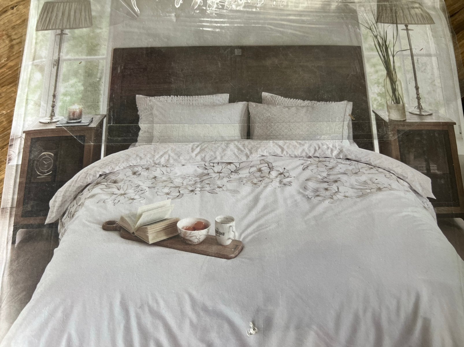 Riviera Maison dekbedovertrek “Plumeria” 200x200 cm  Nieuw, Ophalen of Verzenden, Zo goed als nieuw, Tweepersoons, Dekbedovertrek