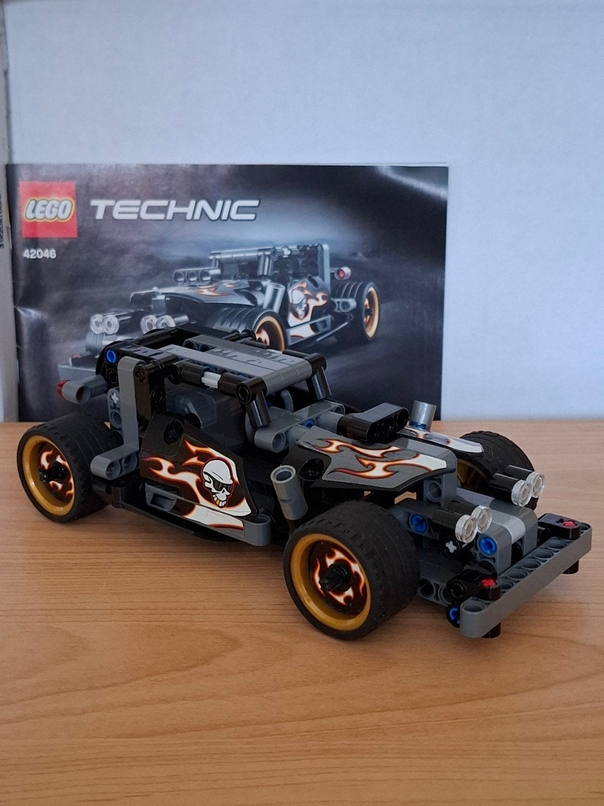 Lego Technic 42046 Hot Rod - Compleet met boekje, Gebruikt, Lego, Ophalen of Verzenden, Technic