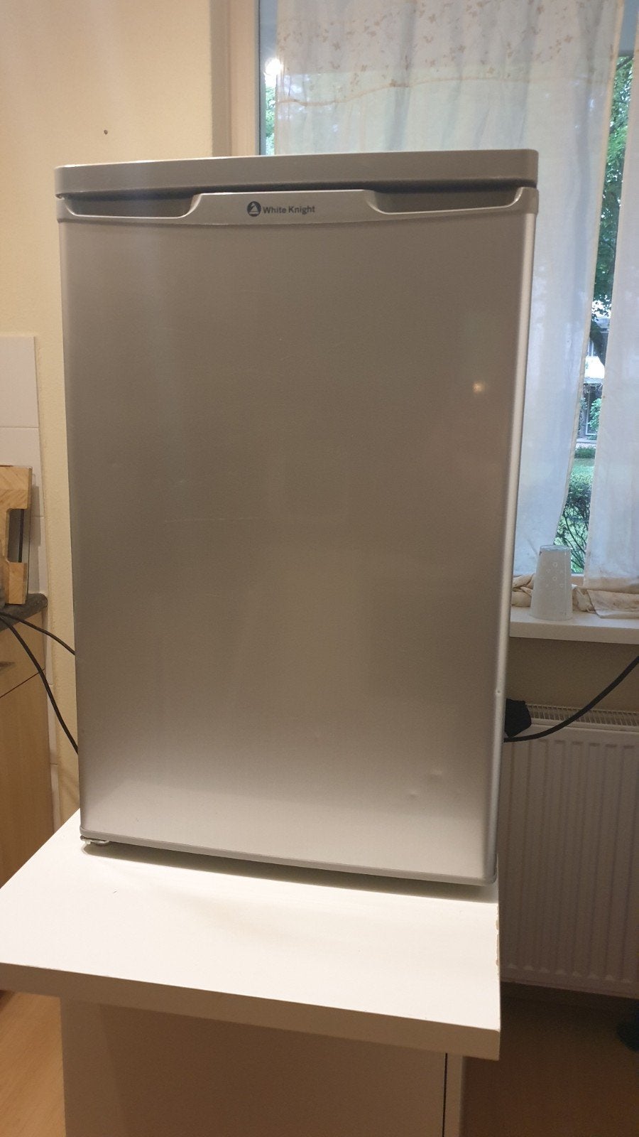 Tafelmodel koelkast met vriesvak 54,5br 56diep rvs kleur, Ophalen, Minder dan 85 cm, Zo goed als nieuw, 45 tot 60 cm