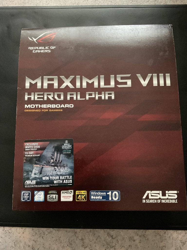 ASUS Republic Of Gamers MAXIMUS VIII HERO ALPHA, Computers en Software, Ophalen, Gebruikt, LGA 1151, DDR4