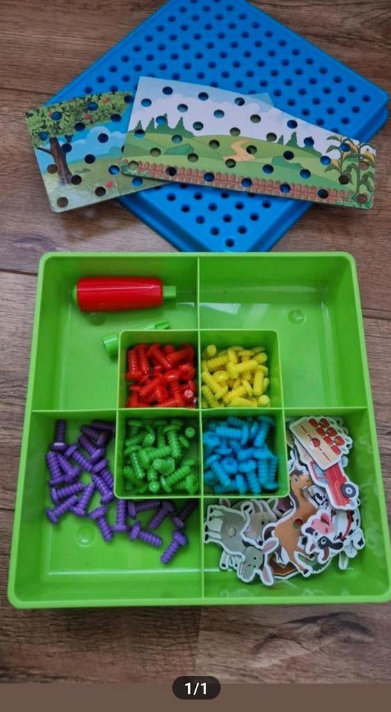 Steekspel met dieren en schroeven, Ophalen of Verzenden