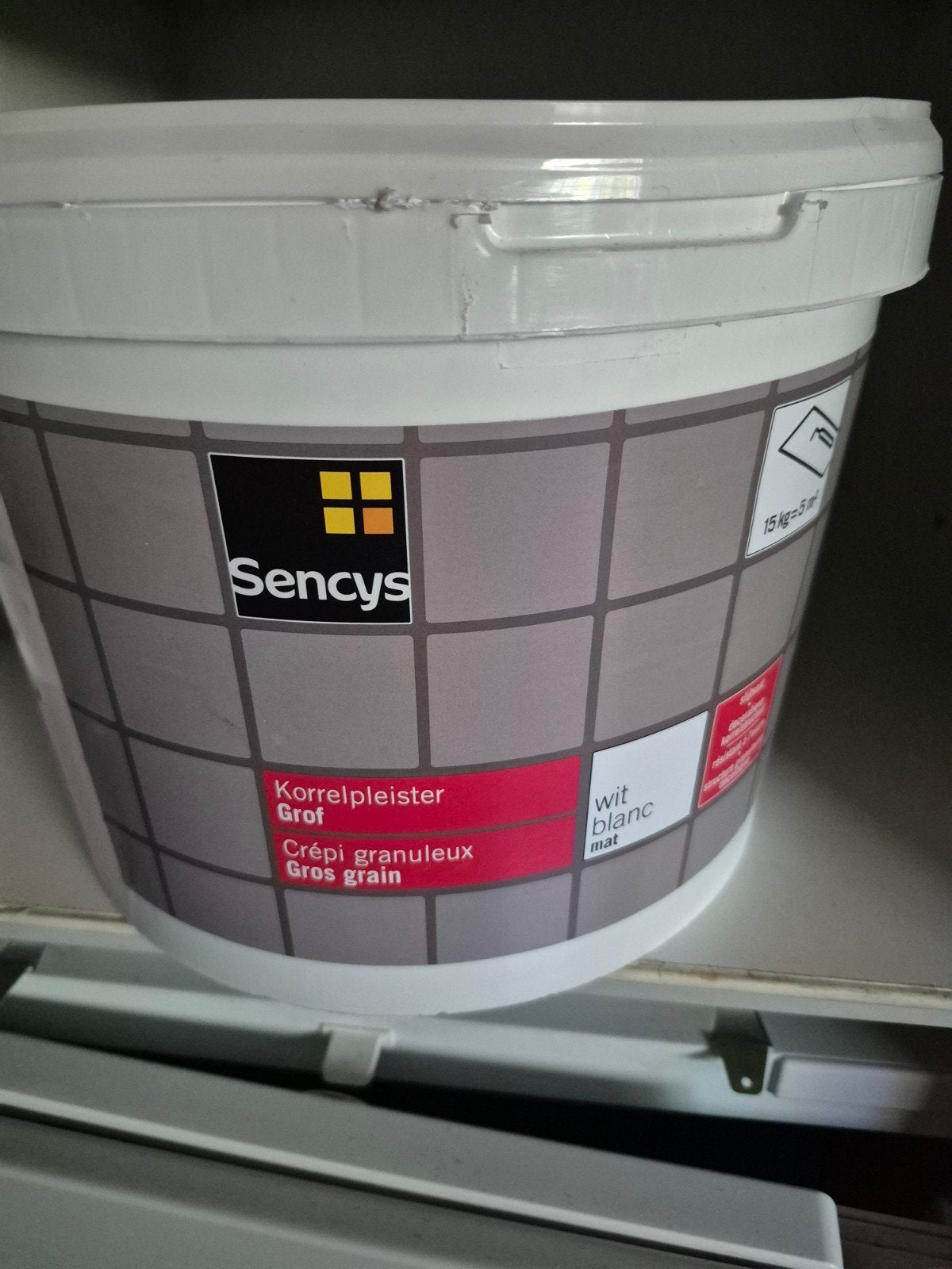 Sencys sierpleister grove korrel, ca. 3m2, wit mat, Ophalen