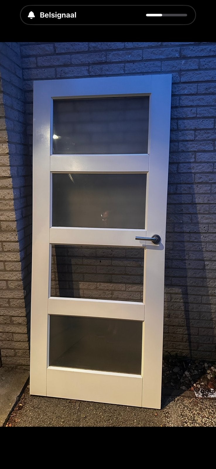 Witte binnendeur -opdek- Cando 201,5 x 83 cm, gratis afhalen, Ophalen, Gebruikt, 80 tot 100 cm, Binnendeur