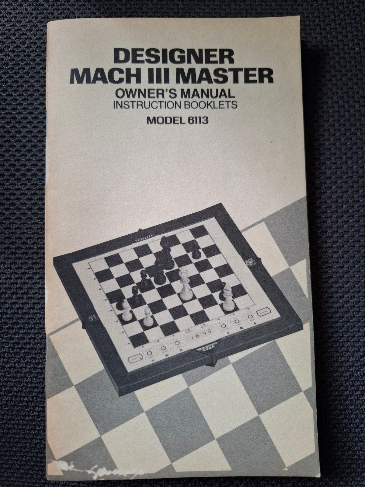 Handleiding Fidelity Designer Mach III Master Model 6113, Ophalen of Verzenden, Minder dan 500 stukjes, Gebruikt, Schaken