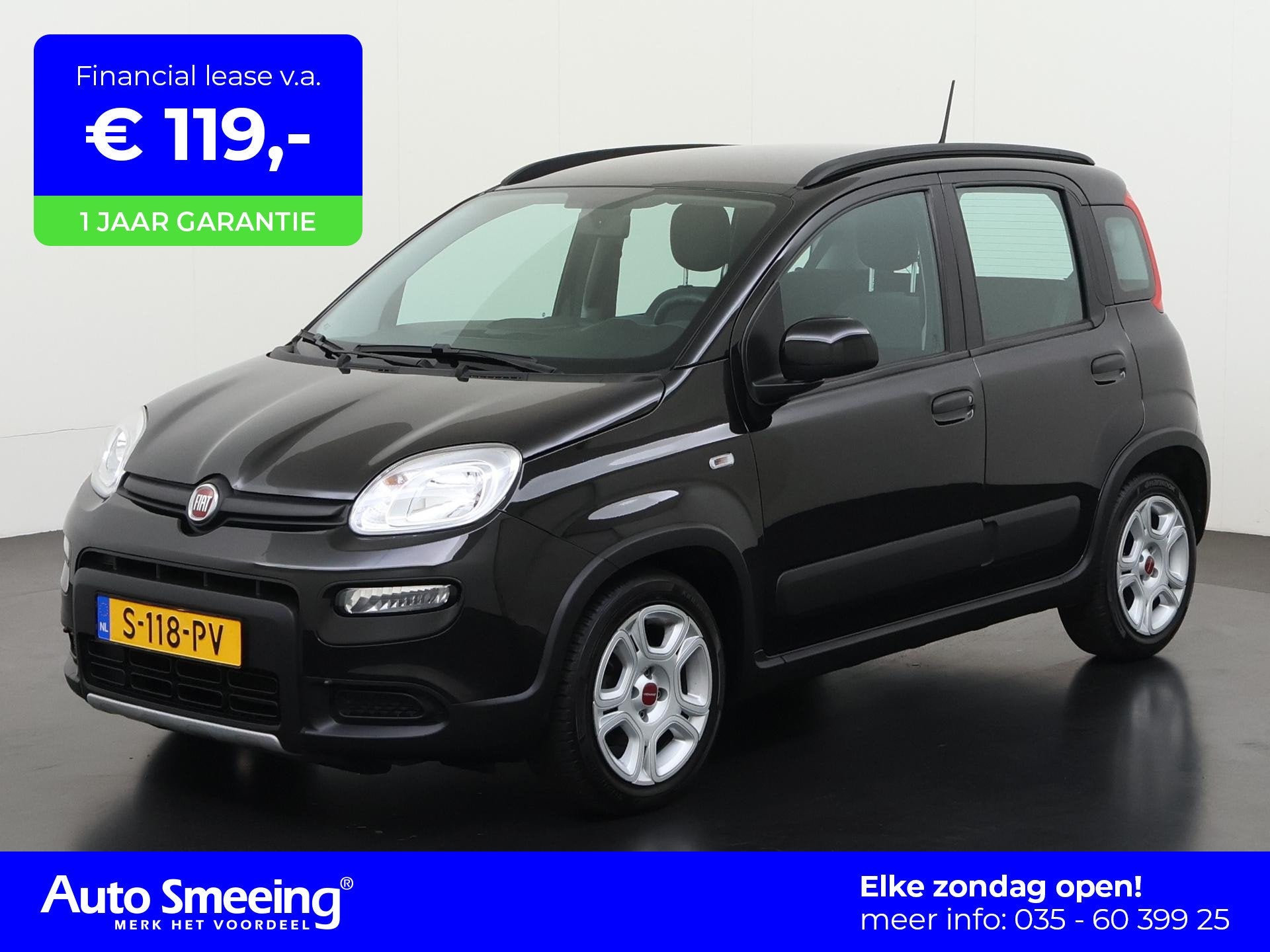 Fiat Panda 1.0 Hybrid City Life | Airco | Bluetooth | Zondag, Auto's, 12 maanden, Stof, Panda, 4 stoelen