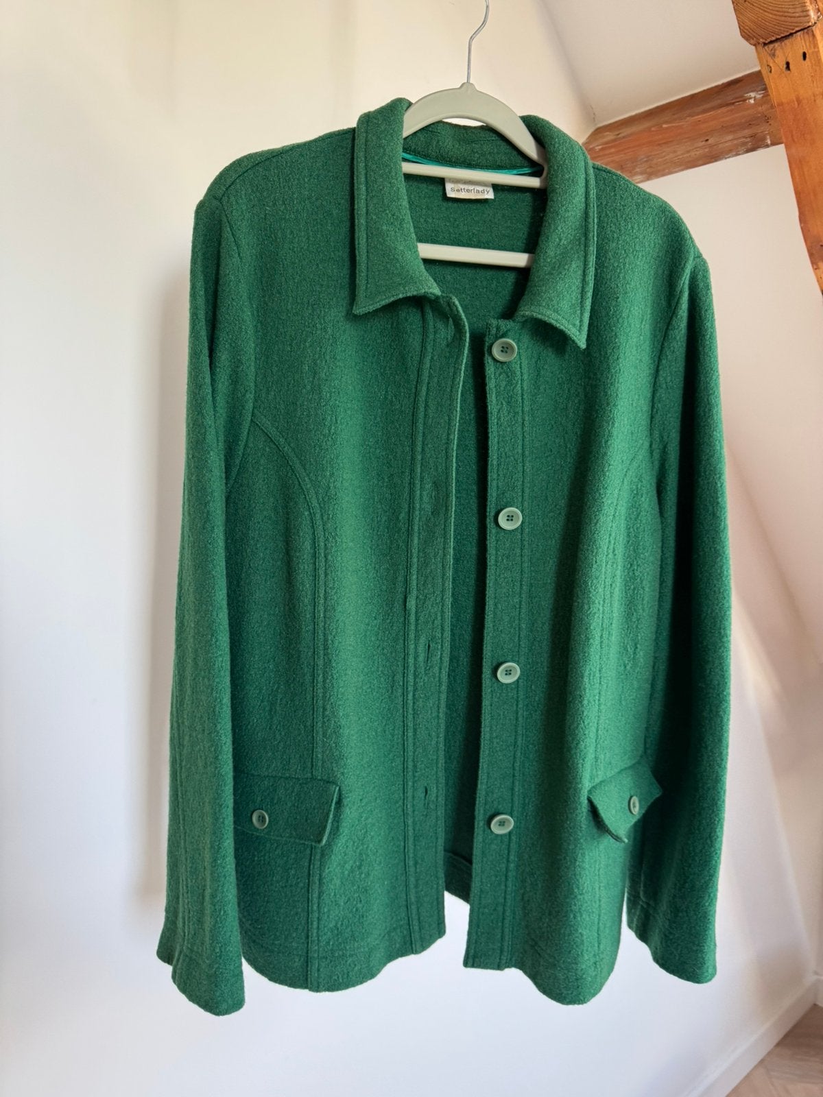 Setterlady - groen jasje - Maat L -, Kleding | Dames, Ophalen, Maat 42/44 (L), Jasje, Gedragen