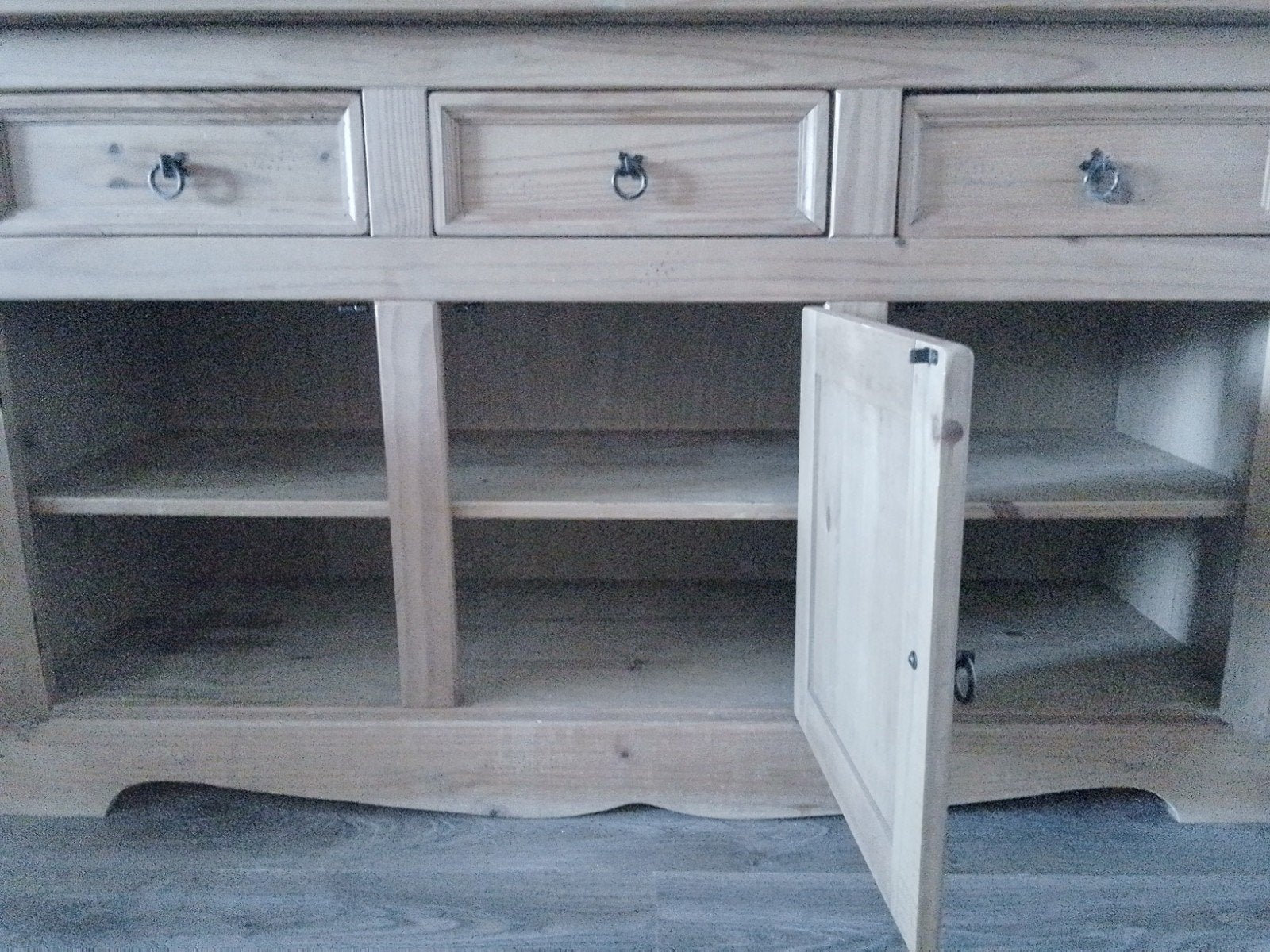 Meubelset Grenenen eethoek en dressoir Eiken salontafel, Huis en Inrichting, Kasten | Dressoirs, Ophalen, Gebruikt, Landelijk