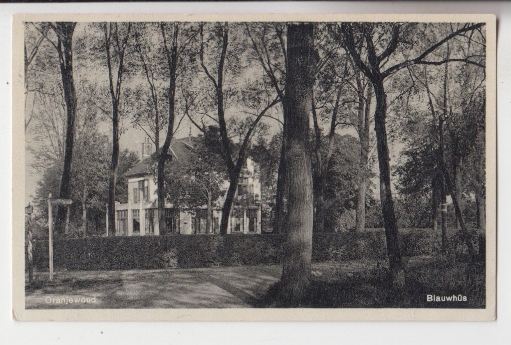 169 Oranjewoud Blauwhus 1934 B78, Verzenden, 1920 tot 1940, Gelopen, Friesland