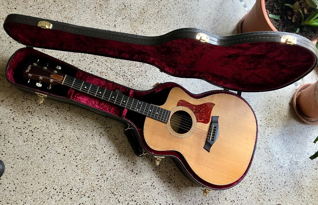 Taylor 214 ce, Ophalen of Verzenden, Gebruikt, Western- of Steelstringgitaar, Met koffer