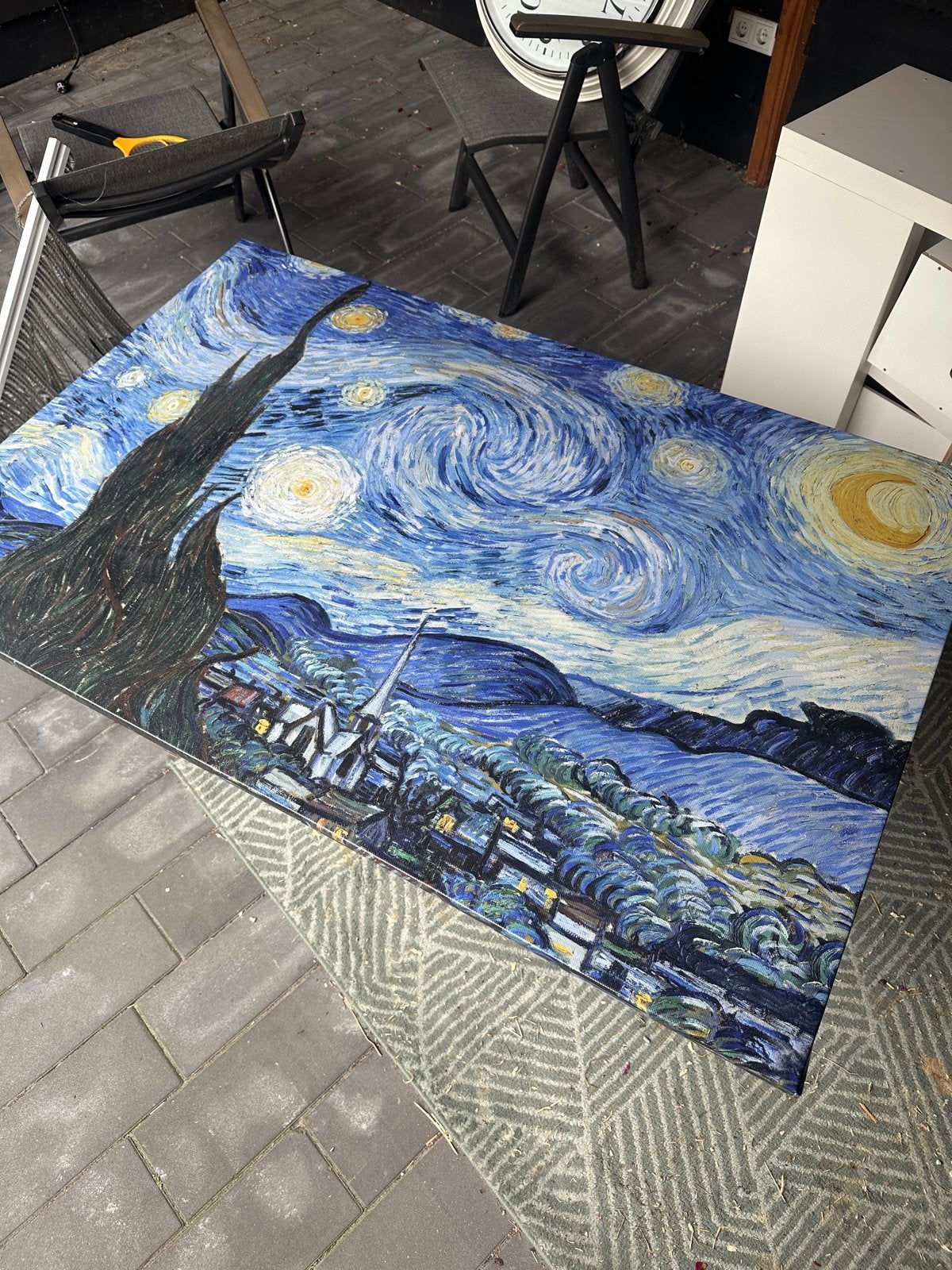 IKEA PJÄTTERYD Canvas 'Sterrennacht' - Van Gogh Stijl, Huis en Inrichting, Woonaccessoires | Schilderijen, Tekeningen en Foto's