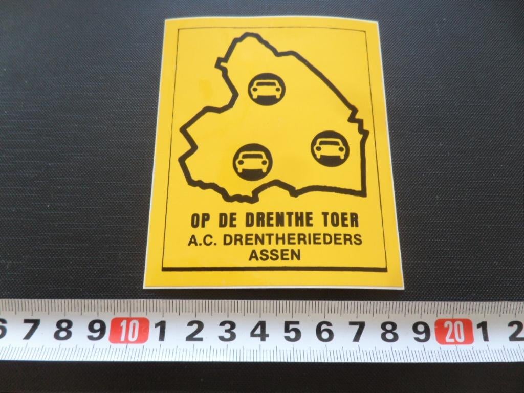 sticker Op de DRENTHE Toer A.C. Drentherieders ASSEN, Ophalen, Zo goed als nieuw