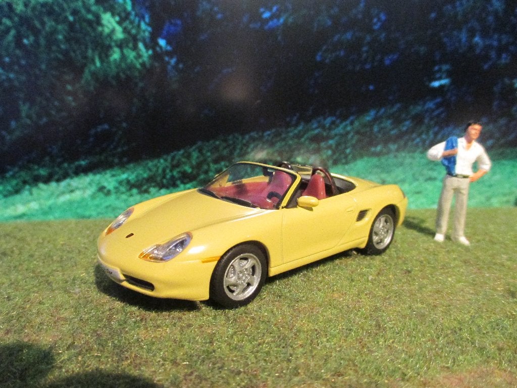 1/43 Porsche Boxster - DeAgostini Pastel-geel, Hobby en Vrije tijd, Ophalen of Verzenden, Zo goed als nieuw, Auto, Overige merken