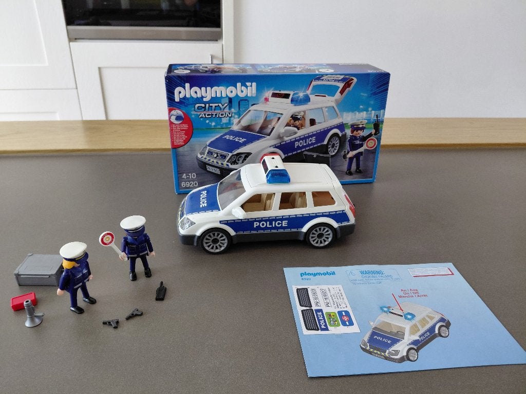 Playmobil City Action Politieauto met agenten en accessoires, Ophalen of Verzenden, Zo goed als nieuw