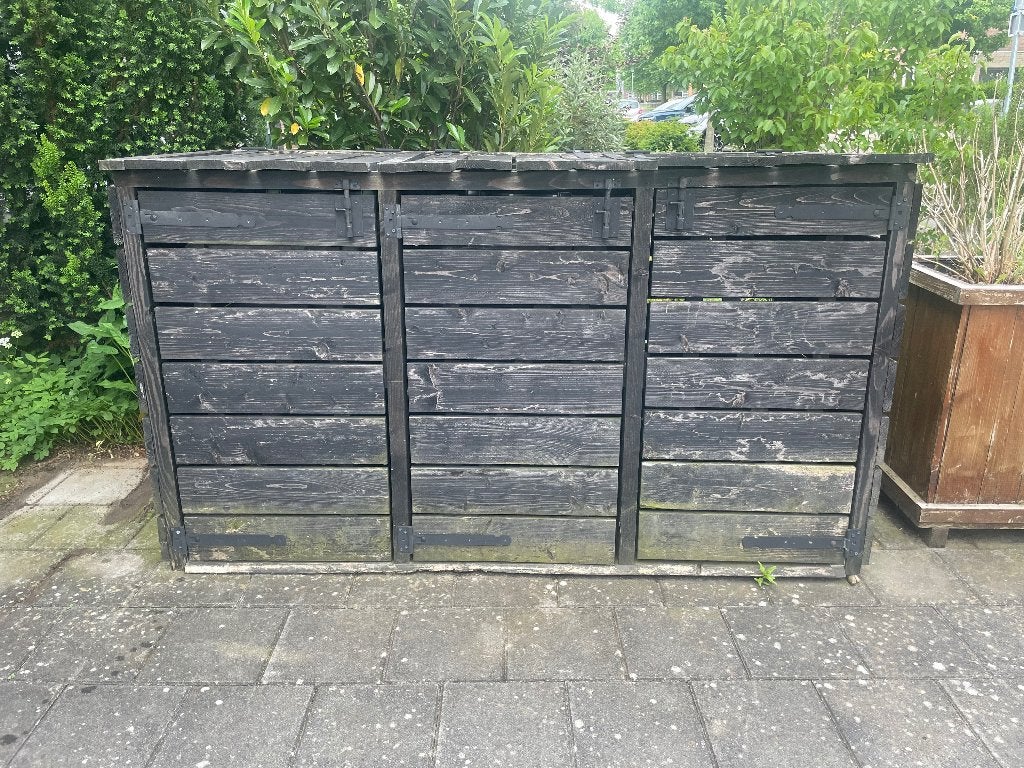 Tekoop: kliko ombouw voor 3 grote kliko’s, Ophalen, Gebruikt, Hout, Containerberging