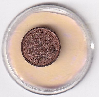 1/2 Cent 1906 Fraai, Verzenden, Koningin Wilhelmina, Overige waardes, Losse munt