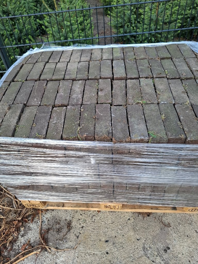 TE KOOP 25 M2 STRAKKE GEBAKKEN KLINKERS 7-DUIMERS, Tuin en Terras, Tegels en Klinkers, Ophalen, Gebruikt, Keramiek, Klinkers