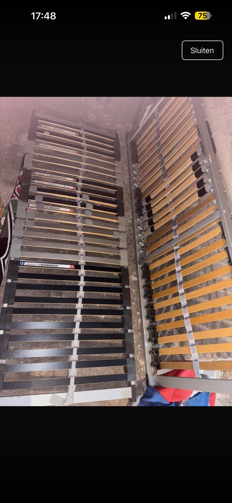 Lattenbodems 2x70/200, Ophalen, Zo goed als nieuw, Eenpersoons