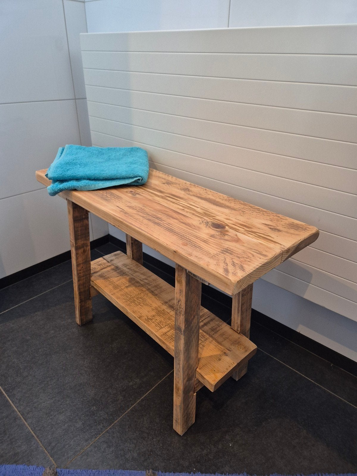 houten bankjes,/badkamer bankje /planten tafels/krukjes 70x5, Ophalen, Hout