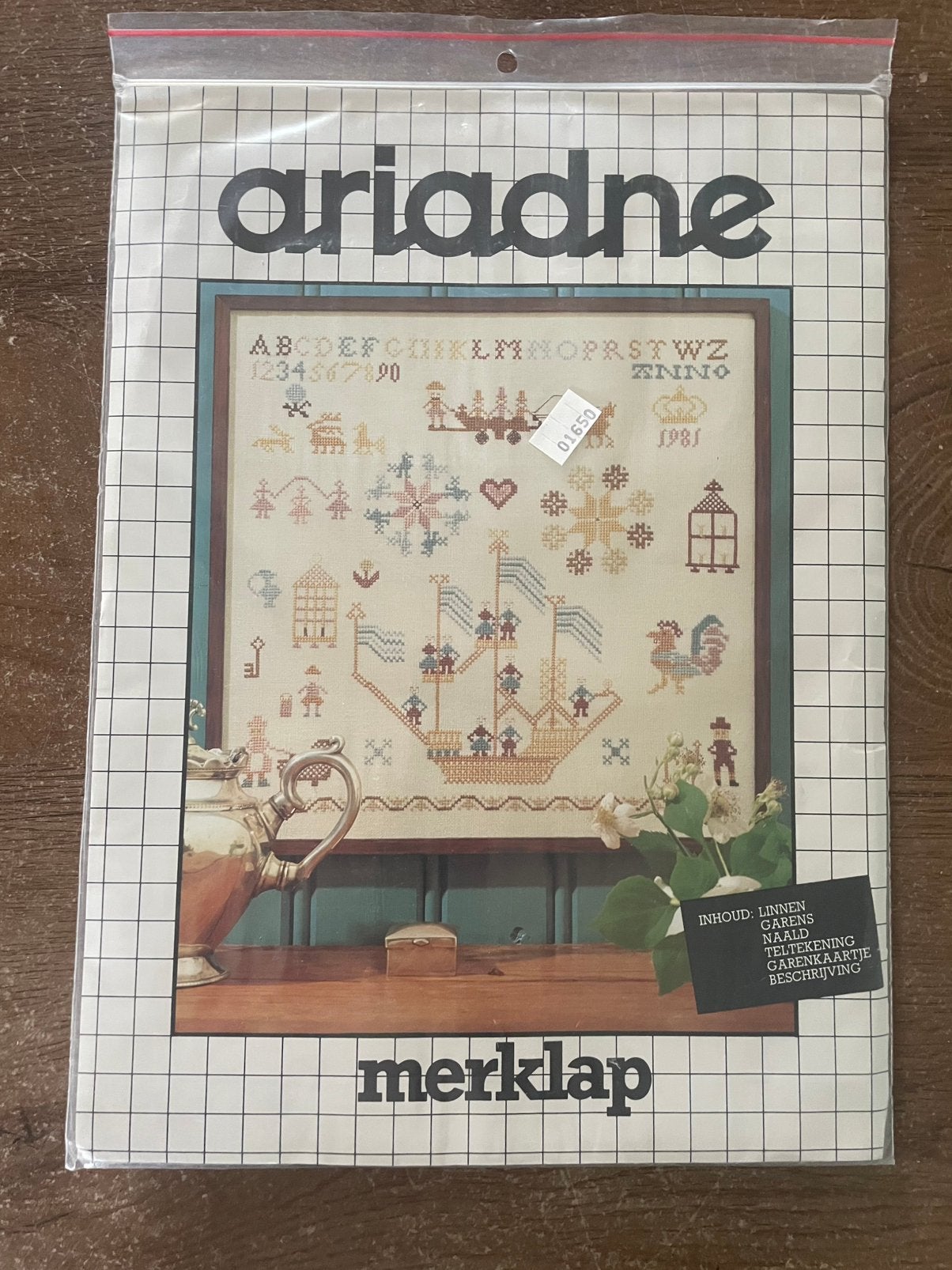 Borduren, Merklap, Ariadne, Motief, Hobby, Ophalen of Verzenden, Zo goed als nieuw