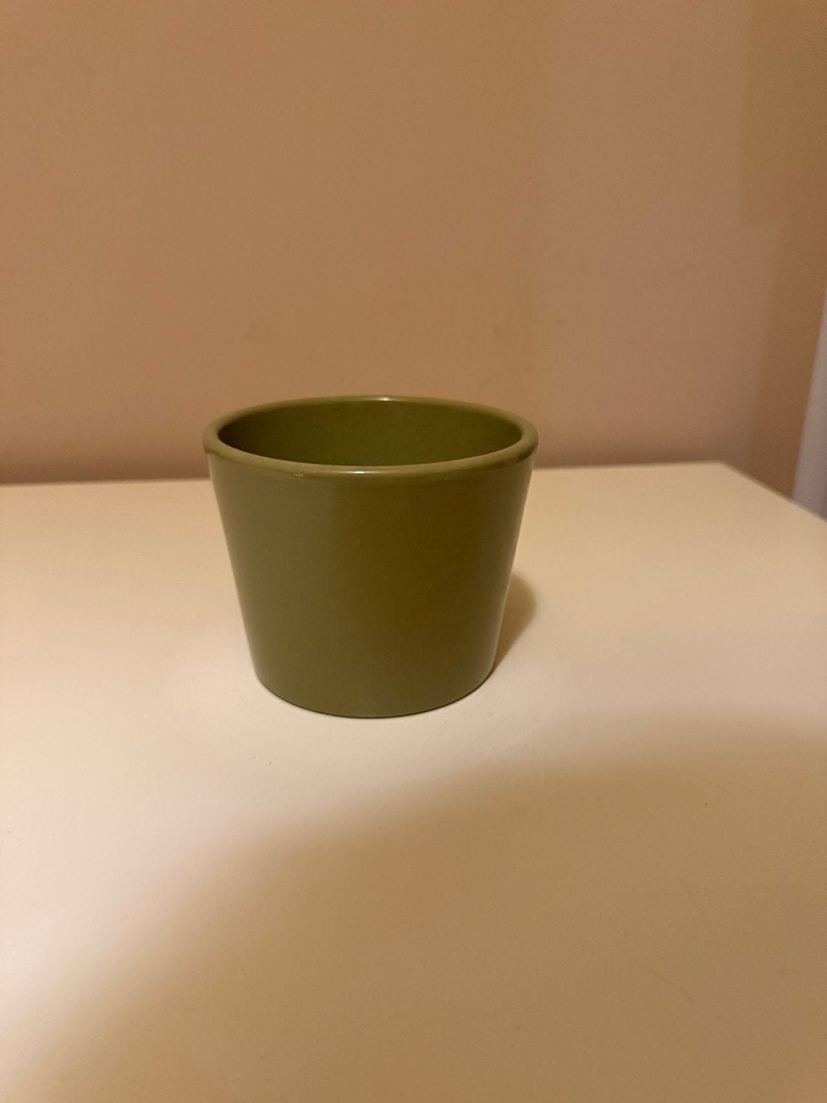 Groene bloempot, zo goed als nieuw, Rond, Binnen, Ophalen of Verzenden, Zo goed als nieuw
