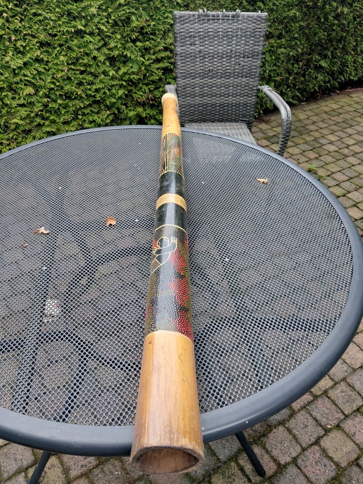 Didgeridoo met traditionele Aboriginal kunst, Muziek en Instrumenten, Blaasinstrumenten | Didgeridoos, Ophalen, Gebruikt