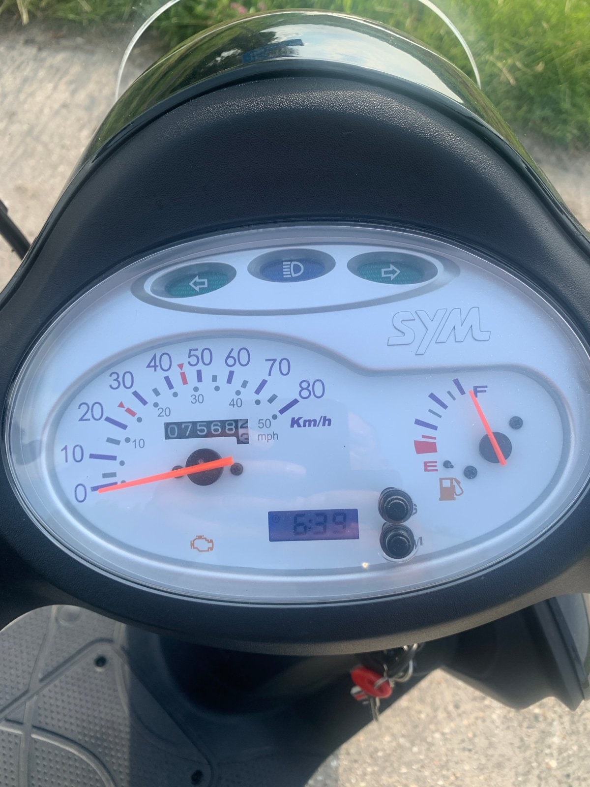 Sym Fiddle II Scooter 2024 - Zwart, Goed Onderhouden, Gebruikt, Maximaal 45 km/u, Ophalen of Verzenden, Benzine