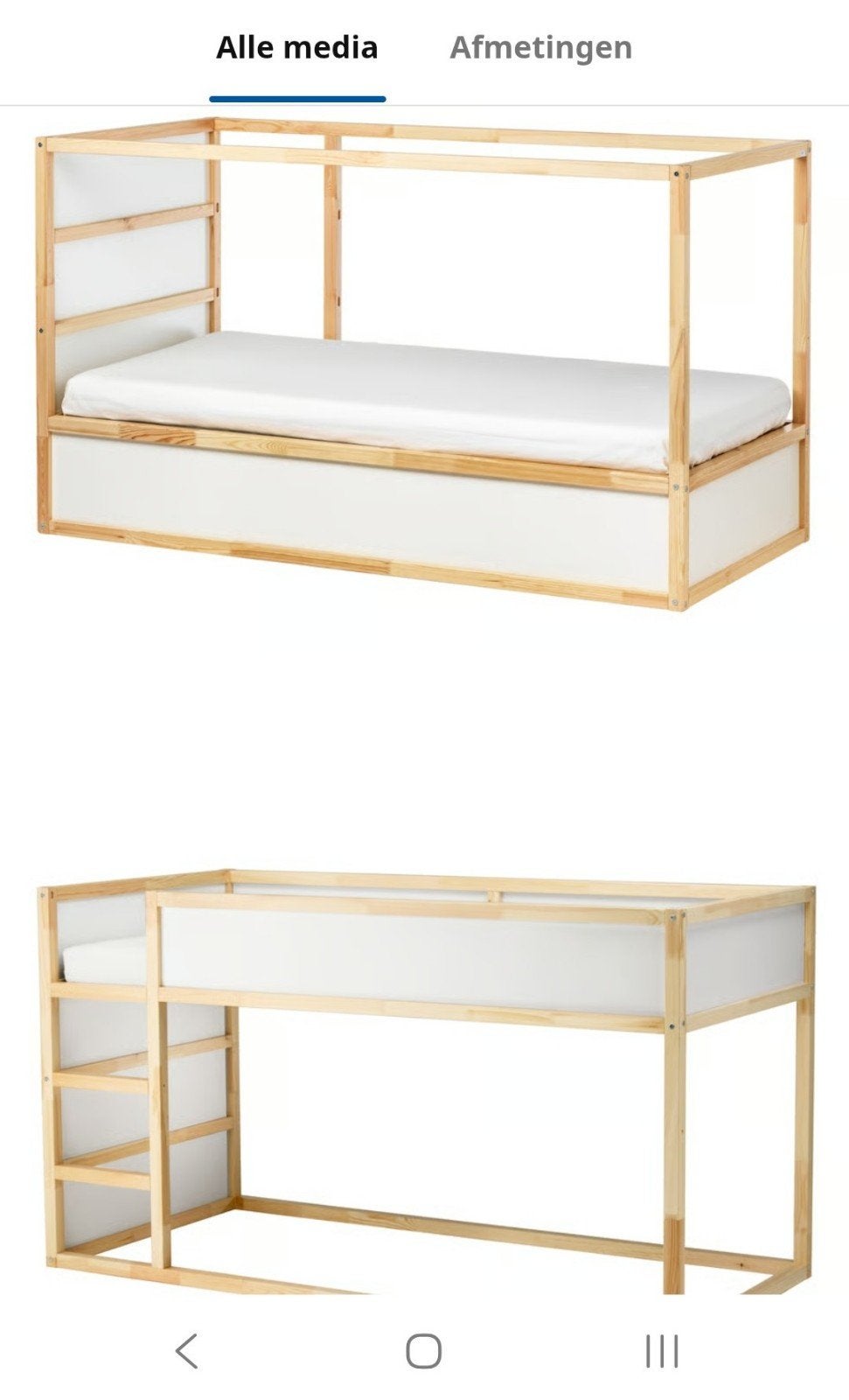 IKEA Kura bed in goede staat, compleet met lattenbodem, Huis en Inrichting, Ophalen, Hoogslaper, Eenpersoons, 210 cm