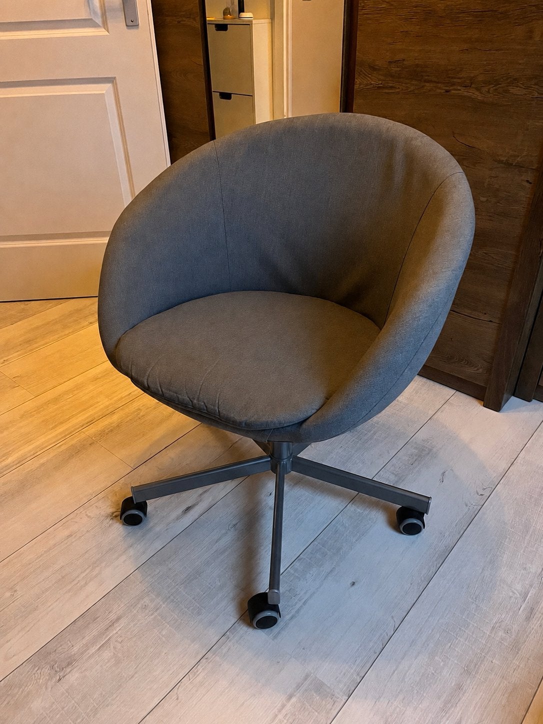 Ikea SKRUVSTA bureaustoel grijs, Ophalen, Gebruikt, Metaal, Eén