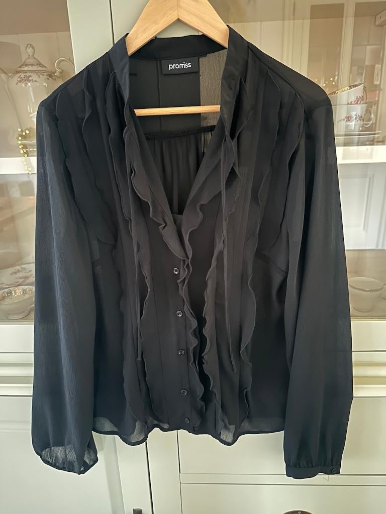 Blouse zwart Promiss Roezel maat l Nieuw, Promiss, Zwart, Maat 42/44 (L), Nieuw